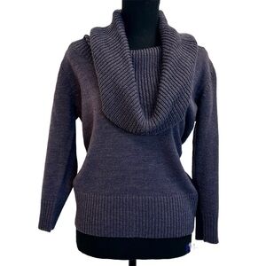 JOE Fresh purple chunky knit cowl neck sweater Sz S